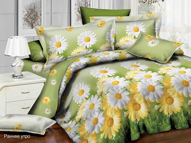 Комплект постельного белья Семейный Satin Collection, Раннее утро