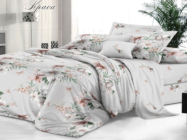 Комплект постельного белья 2-х спальный Макси "Sateen De Luxe" Эльф, Краса