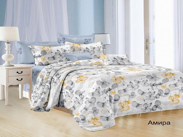 Комплект постельного белья 1,5 спальный Satin Collection, Амира