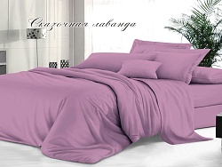 Комплект постельного белья 1,5 спальный гладкокрашеный "Sateen De Luxe" Эльф, Сказочная лаванда