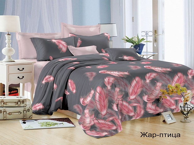 Комплект постельного белья 1,5 спальный Satin Collection, Жар-птица
