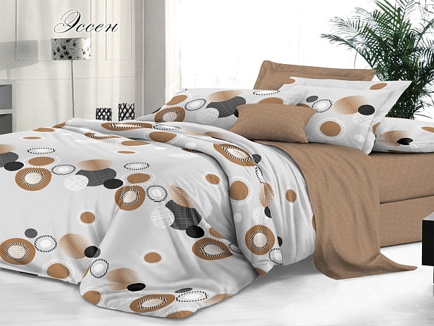 Комплект постельного белья Семейный "Sateen De Luxe" Эльф, Эссен