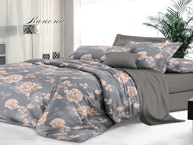 Комплект постельного белья Евро "Sateen De Luxe" Эльф, Ванона