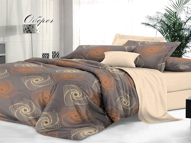 Комплект постельного белья Семейный "Sateen De Luxe" Эльф, Оберег