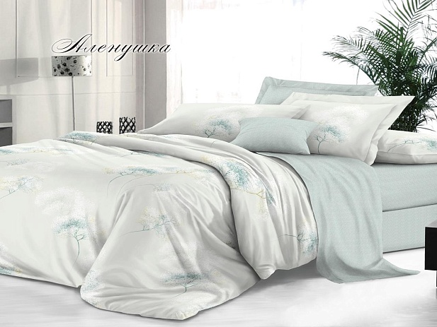 Комплект постельного белья Семейный "Sateen De Luxe" Эльф, Алёнушка
